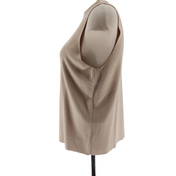 Ann Taylor Woman NEW Tan Soft Knit Sweater Sleeveless Tank Top Size XXL Pullover - Picture 3 of 8